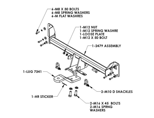 TOWBAR & WIRING KIT HONDA ACCORD SEDAN