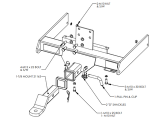 TOWBAR & WIRING KIT L/ROVER DEFENDER C/CHAS  4916