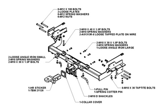 TOWBAR & WIRING KIT FORD UTE TUB BODY  T=1200