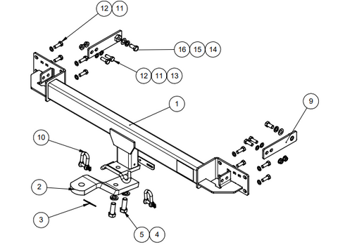 TOWBAR & WIRING KIT MERCEDES C CLASS W204 BODY