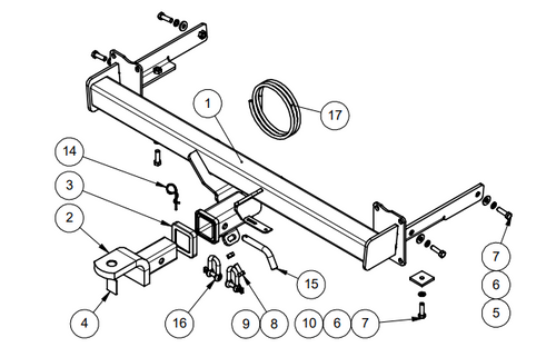 TOWBAR & WIRING KIT VOLKSWAGON TIGUAN 4827 ECU