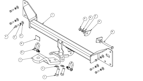 TOWBAR & WIRING KIT HONDA ACCORD EURO 09/08-ON