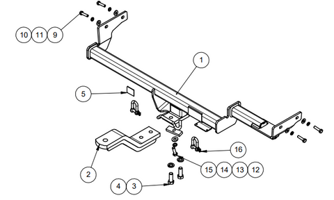 TOWBAR & WIRING KIT KIA CERATO  03/09-ON T=1200