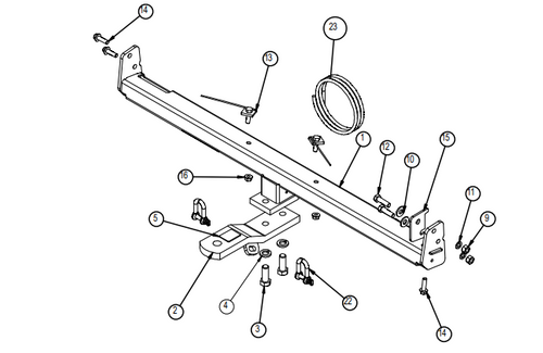 TOWBAR & WIRING KIT FALCON SEDAN FG STD T=1200