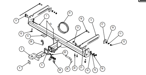 TOWBAR & WIRING KIT FORD BA-BF FAL SED 10/02-05/08