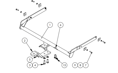 TOWBAR & WIRING KIT FOCUS SEDAN 04/09-07/11