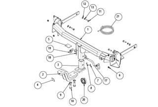 TOWBAR & WIRING KIT SUZUKI KIZASHI SED 2010-ON