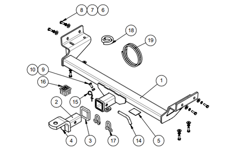 TOWBAR & WIRING KIT HYUNDAI IX35 2010-ON TAIL=1200