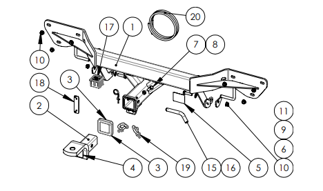 TOWBAR & WIRING KIT MAZDA 6 WAGON 03/10-ON