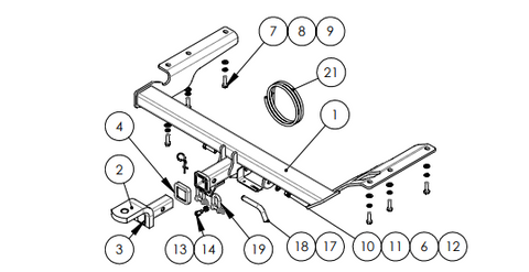 TOWBAR & WIRING KIT HONDA CRV 02/07-ON