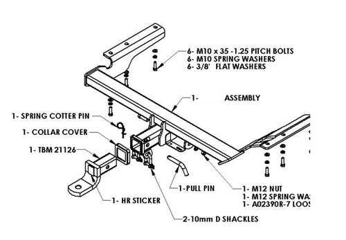 TOWBAR & WIRING KIT HONDA CRV 02/07-ON