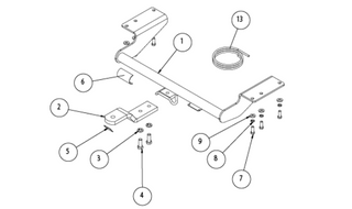 TOWBAR & WIRING KIT TOYOTA RUKUS HATCH  2010-ON