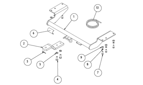 TOWBAR & WIRING KIT TOYOTA RUKUS HATCH  2010-ON