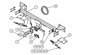 TOWBAR & WIRING KIT LEXUS IS250 2005-ON 4826 ECU