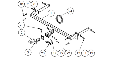 TOWBAR & WIRING KIT SKODA OCTAVIA 2010-ON 4828 ECU