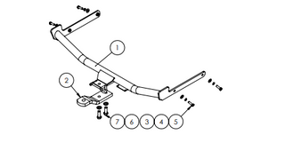 TOWBAR & WIRING KIT MAZDA 2 SEDAN 2010-ON