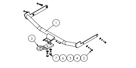 TOWBAR & WIRING KIT MAZDA 2 SEDAN 2010-ON