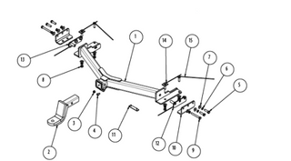 TOWBAR & WIRING KIT CHALLENGER 2010-ON ECU=4826