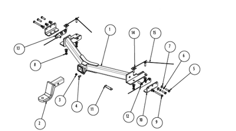 TOWBAR & WIRING KIT CHALLENGER 2010-ON ECU=4826