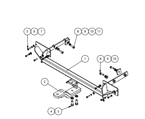 TOWBAR & WIRING KIT DIESEL MONDEO WAG 07/09-ON