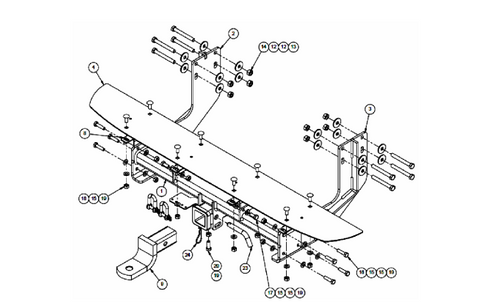 TOWBAR & WIRING KIT SPRINTER NARROW CHASS 6/09-ON