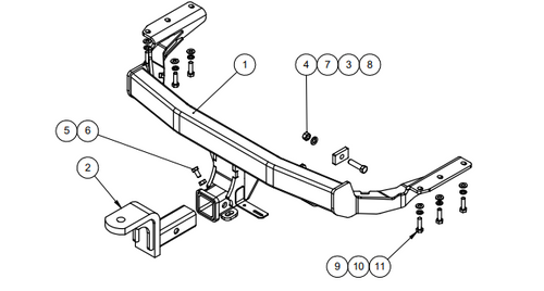 TOWBAR & WIRING KIT MITSUBISHI OUTLANDER 11/06-ON