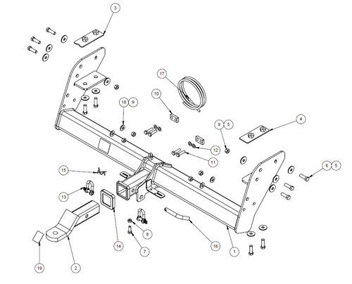 TOWBAR & WIRING KIT RANGER/BT50  4X4 TUB  DUAL CAB