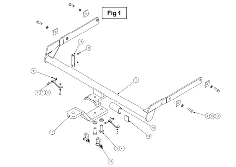 TOWBAR & WIRING KIT FOCUS SEDAN 8/11 - 8/12 T=1200