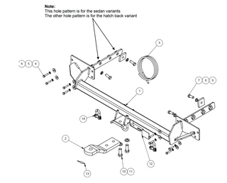 TOWBAR & WIRING KIT FORD MONDEO SED & HTCH