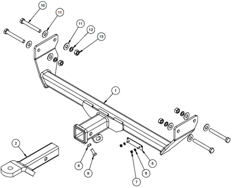 TOWBAR & WIRING KIT JEEP COMPASS  4826 REQ T=1200