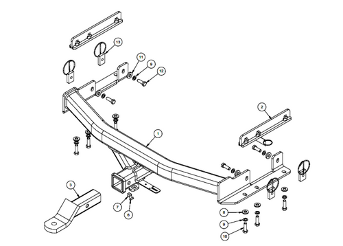 TOWBAR & WIRING KIT SSANGYONG REXTON  3/04-ON