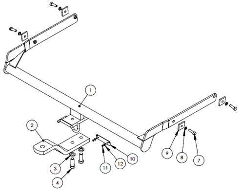 TOWBAR & WIRING KIT FORD KUGA 02/12-ON 750 / 75KG