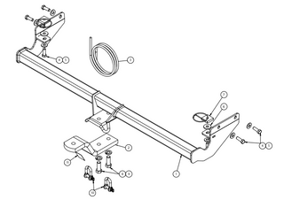 TOWBAR & WIRING KIT  HYUNDAI ACCENT HTCH 8/11-ON