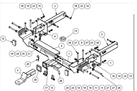 TOWBAR & WIRING KIT MERCEDES M CLASS 4 / 12-ON