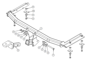 TOWBAR & WIRING KIT HONDA CIVIC HATCH 6/12-ON