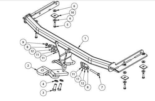 TOWBAR & WIRING KIT HONDA CIVIC HATCH 6/12-ON