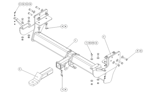 TOWBAR & WIRING KIT ISUZU D-MAX W/STEP 6/12- 6/20