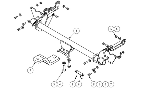 TOWBAR & WIRING KIT TOYOTA YARIS 10/11-ON 900/90KG