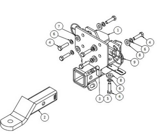 TOWBAR & WIRING KIT FJ CRUISER 03/11-ON 4826 ECU