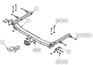 TOWBAR & WIRING KIT SKODA SUPERB SEDAN 3/09-09/15