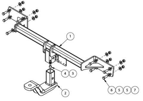 TOWBAR & WIRING KIT MERCEDES B CLASS 3/12-03/19