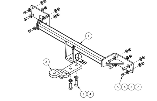 TOWBAR & WIRING KIT MERCEDES B CLASS 3/12-03/19