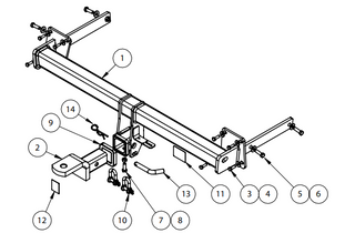 TOWBAR & WIRING KIT SKODA YETI MY12 REQ-4826