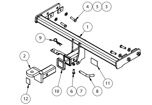 TOWBAR & WIRING KIT VOLVO V40  2/13-ON 4826 ECU