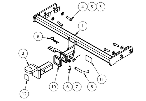 TOWBAR & WIRING KIT HONDA CRV 11/12-04/17