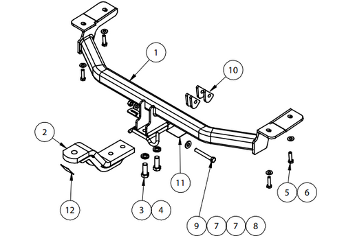 TOWBAR & WIRING KIT HONDA CRV 11/12-04/17