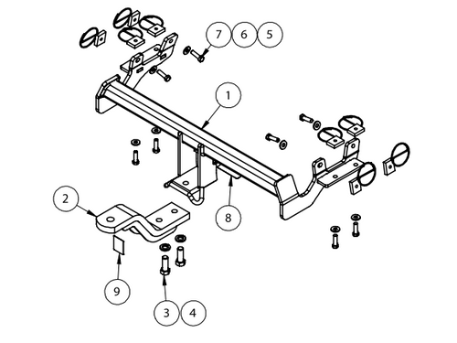 TOWBAR & WIRING KIT BMW F30  SEDAN 3/12-11/18