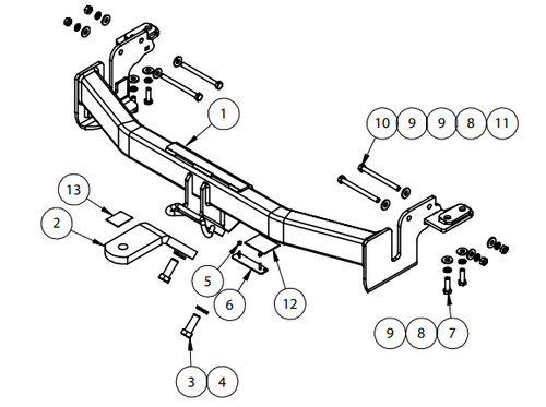 TOWBAR & WIRING KIT MIT OUTLANDER 11/12-10/17