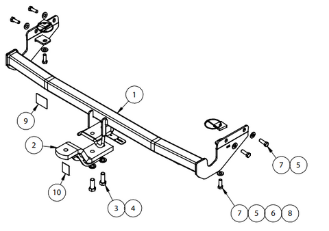 TOWBAR & WIRING KIT HYUNDAI ACCENT SEDAN (RB)