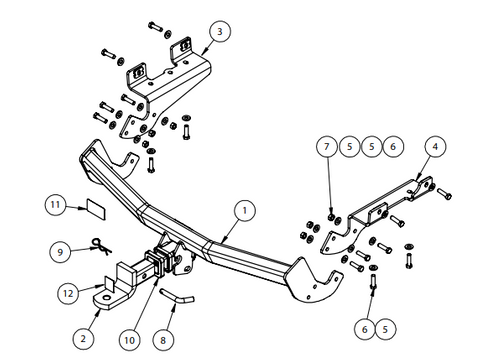 TOWBAR & WIRING KIT TOYOTA RAV 4  2/13-ON REQ-4826